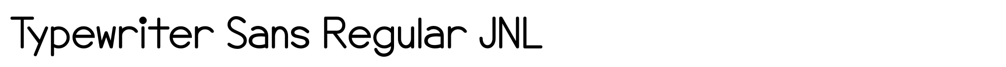Typewriter Sans Regular JNL image